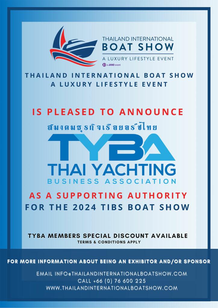 TYBA Becomes A Supporting Authority for Thailand International Boat Show A Luxury Lifestyle Event 2024